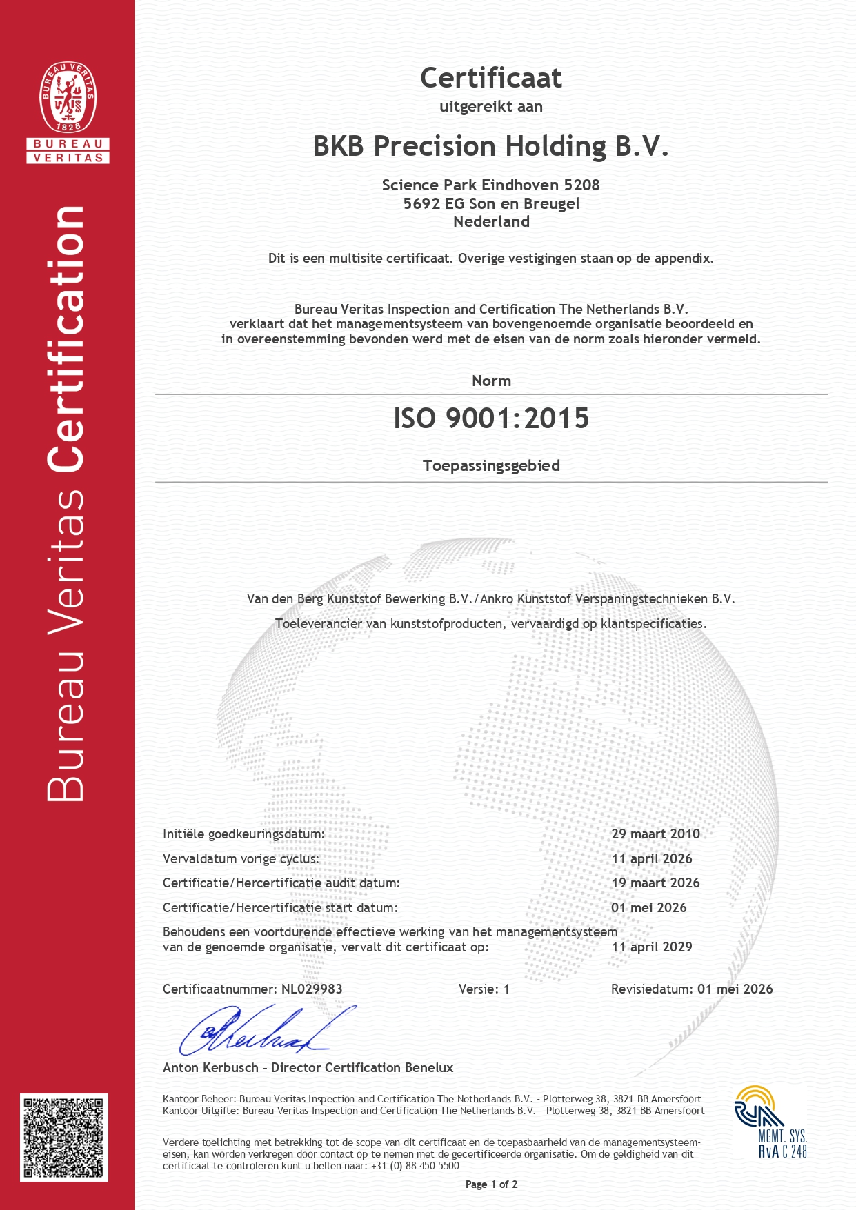 ISO 9001 certificaat 2029